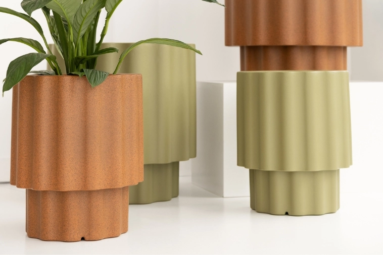 Donice oliwka i stalowa rdza Ribbo Monumo